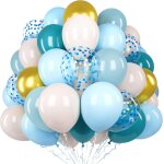 60 pièces ballons bleu poussiéreux, 12 pouces pastel bleu or latex ballon avec 2 rubans et ballons confettis ... 60 pièces ballons bleu poussiéreux, 12 pouces pastel bleu or latex ballon avec 2 rubans et ballons confettis ...