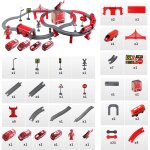 66 / 92 pcs multi - style diy assemblage piste train augmenter l'interaction parent - enfant ensemble ...