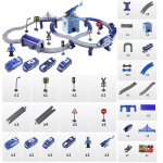 66 / 92 pcs multi - style diy assemblage piste train augmenter l'interaction parent - enfant ensemble ...