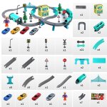 66 / 92 pcs multi - style diy assembly track train augmenter l'interaction parent - enfant ensemble de ...