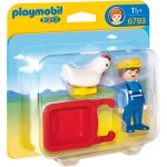 6793 - 1. 2. 3. playmobil - fermier avec brouette