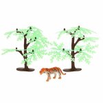 68 pi�ces en plastique ferme cour animaux sauvages cloture arbre mod�le enfants jouets figurines jouer ...