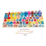 7 en 1 puzzle montessori en bois pour enfants, forme puzzle comptage des correspondances jeu de p�che ...