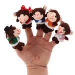 7 marionnettes a doigt en peluche de singe doux, accessoires pour raconter des histoires