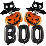 7 pi�ces ballon halloween, ballons en aluminium citrouille chauve - souris, ballons de d�coration de ...