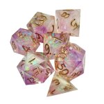 7 pieces transparent polyhedral dice 7 - die for dnd table games bar toys 7 pieces transparent polyhedral dice 7 - die for dnd table games bar toys
