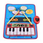 70 * 45cm tapis de musique electronique piano et kit de batterie 2 - en - 1 musique jouer jouets educatifs ...
