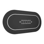 70 x 35 pouces - duoku - plateau de table de poker - 6 a 8 joueurs - pliable - rond - tapis de poker ...