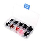 75 pices 6 - 12mm plastique yeux de scurit nez pour peluche poupe marionnette figure artisanat bote, ...