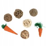 7pcs pet toys boules de rotin de paille, jouet 3 4 5 6 7 + 8 ans gar?on fille cadeau pour les enfants ...