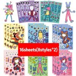 8 / 16 feuilles enfants bricolage puzzle autocollants disney micke faire un visage drôle assembler puzzle ... 8 / 16 feuilles enfants bricolage puzzle autocollants disney micke faire un visage drôle assembler puzzle ...