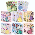 8 / 16 feuilles mignon disney dessin animé princesse bricolage faire un visage puzzle autocollants enfants ... 8 / 16 feuilles mignon disney dessin animé princesse bricolage faire un visage puzzle autocollants enfants ...