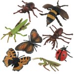 8 pcs / set en plastique 3d insecte mod�le kit b�b� enfants jouets educatifs photographie accessoires ...