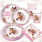 80 pcs décoration d'anniversaire western cheval serviettes et assiettes tasses cheval petit poney décoration ... 80 pcs décoration d'anniversaire western cheval serviettes et assiettes tasses cheval petit poney décoration ...