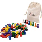 80 pieces de pions de jeu en bois 24x12 mm - made in eu - 2131