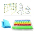 87 pi�ces fort kit de construction, construction fort jouets pour enfants constructeur cadeaux avec une ...