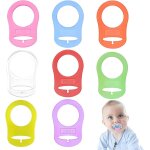 8pcs attache tetine silicone, transparent attache tetine mam, adaptateur attache de sucette, adaptateur ...