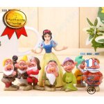 8pcs blanche - neige et les 7 nains, un ensemble complet de 8 scnes, des poupes de dcoration de gteaux, ...