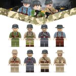 8pcs military building blocks huit soldats militaires blocs petites figures jouets de construction educatifs ...