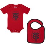 9 - 12 mois - body bavoir b�b� toulouse - collection officielle stade toulousain - rugby