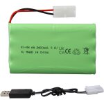 9, 6v 2400mah nimh batterie, prise ket - 2p rechargeable avec cble de charge ket compatible avec les ...
