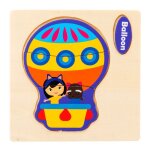 9 montgolfires - puzzle 3d en bois pour enfants, dessin anim, modle animaux, jouets pour intelligence, ...