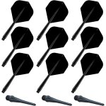 9 pices intgr flchette arbre & vols 3 pices pointe plastique pour flechette tige flechette ailettes ...