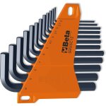 96n / sc12 - jeu de 12 cls mles 6 pans coudes (art. 96n) avec support