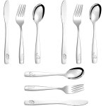 9pcs couvert enfant inox, 3 x fourchette, 3 x cuillère, 3 x couteau dentelé, sûr couverts pour enfants ... 9pcs couvert enfant inox, 3 x fourchette, 3 x cuillère, 3 x couteau dentelé, sûr couverts pour enfants ...