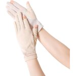 Abricot, femmes protection solaire gants d't coton respirant gants tactiles elastique anti - uv cyclisme ...