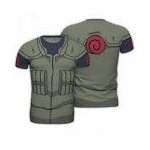 Abystyle - naruto shippuden - replica t - shirt - kakashi - kaki - homme (l)