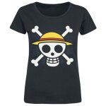 Abystyle skull with map t - shirt pour femme noir taille l