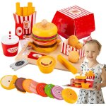 Accessoires de cuisine pour enfants en bois, hamburgers, frites, jouets en bois, cola, gâteaux, pépites ... Accessoires de cuisine pour enfants en bois, hamburgers, frites, jouets en bois, cola, gâteaux, pépites ...