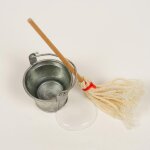 Accessoires pour maison de poupe 1:12, costume de seau de vadrouille, jouets d'intrieur, ameublement ...
