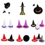 Accessoires de maison de poup�e miniature 1:12 1 / 6, 1 ou 2 pi�ces, mini chapeaux de sorci�re en feutre ...