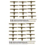 Accessoires de matriel de pche, manchon de pche crossline, combinaison de boutons - pression rotatifs, ...