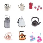 Accessoires miniatures pour maison de poup�e, bouilloire, simulation de meubles, th�i�re, mod�le de cuisine, ...