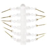 Accessoires de pche a la carpe en mtal, 12 pices, broche de bouillettes d'appt avec caoutchouc transparent ...
