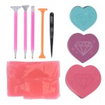 Accessoires de peinture artistique diamant, bricolage, outils de peinture strass, silicone argile en ...