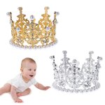 Accessoires de photographie de couronne de bébé, perles de luxe a la mode, strass, paillettes or argent, ... Accessoires de photographie de couronne de bébé, perles de luxe a la mode, strass, paillettes or argent, ...