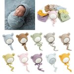 Accessoires de photographie de nouveau - n, chapeau tricot au crochet mignon, bonnets pour bbs, bonnet, ...