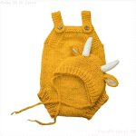 Accessoires de photographie pour nouveau - n�, tenue en crochet, b�b�, vache mignonne, barboteuse, ensemble ...