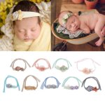 Accessoires de photographie pour nouveau - n�s bandeau floral, couvre - chef a volants fait a la main, ...