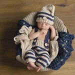 Accessoires de photographie pour nouveau - ns garons et filles, costume en tricot crochet en forme ...