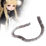 Accessoires de poupe 2 pices, faux cils noirs et bruns de 20cm de long, jouet de simulation pour enfants, ...