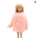 Accessoires pour poupes de 30cm, mlange de styles, robe longue en fourrure, peignoir, vtements dcontracts ...