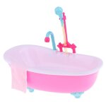 Accessoire de poup�e, baignoire avec d�coration musicale l�g�re, poup�e de 25cm, cadeau pour enfant