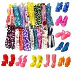 Accessoires de poupe barbie, 10 robes, 10 chaussures, mini robe, vtements, tenue, talons hauts, maison ...