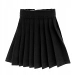 Accessoires de poupe  l'chelle 1:6 jupe plisse noire