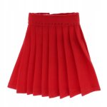 Accessoires de poupée à l'échelle 1:6 jupe plissée rouge Accessoires de poupée à l'échelle 1:6 jupe plissée rouge